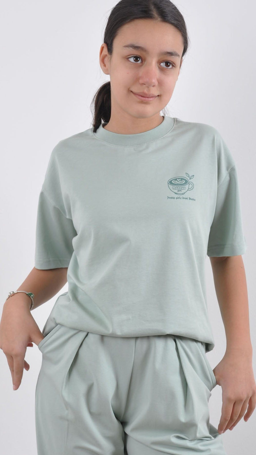 MAJICA MATCHA LATTE (OVERSIZE) 2-16