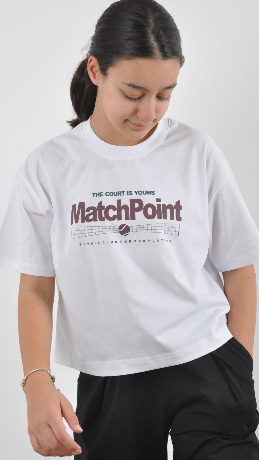 MAJICA MATCH POINT (KROP-TOP OVERSIZE) 8-16