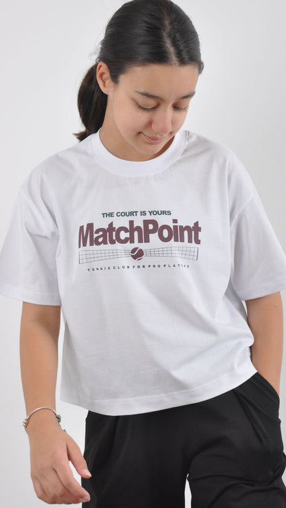 MAJICA MATCH POINT (KROP-TOP OVERSIZE) 8-16
