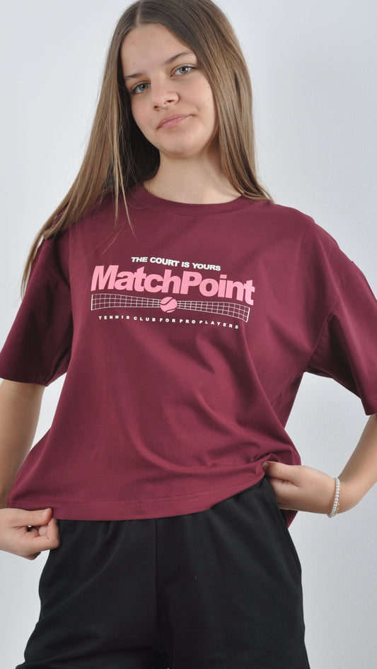 MAJICA MATCH POINT (KROP-TOP OVERSIZE) 8-16